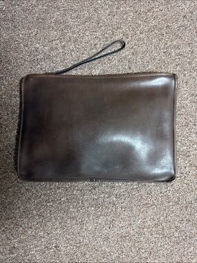 Vintage Coach slim clutch large 9555 MOCHA GLUE IN REGISTRATION NEW YORK CITY